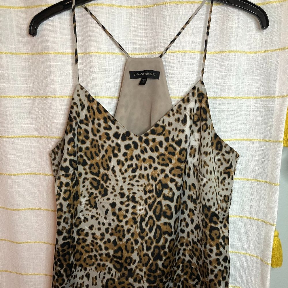 Banana Republic satin cheetah print cami